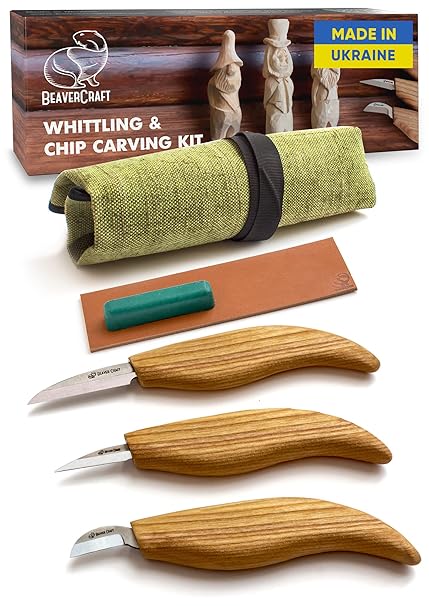 BeaverCraft Wood Carving Whittling Knife Tools Set