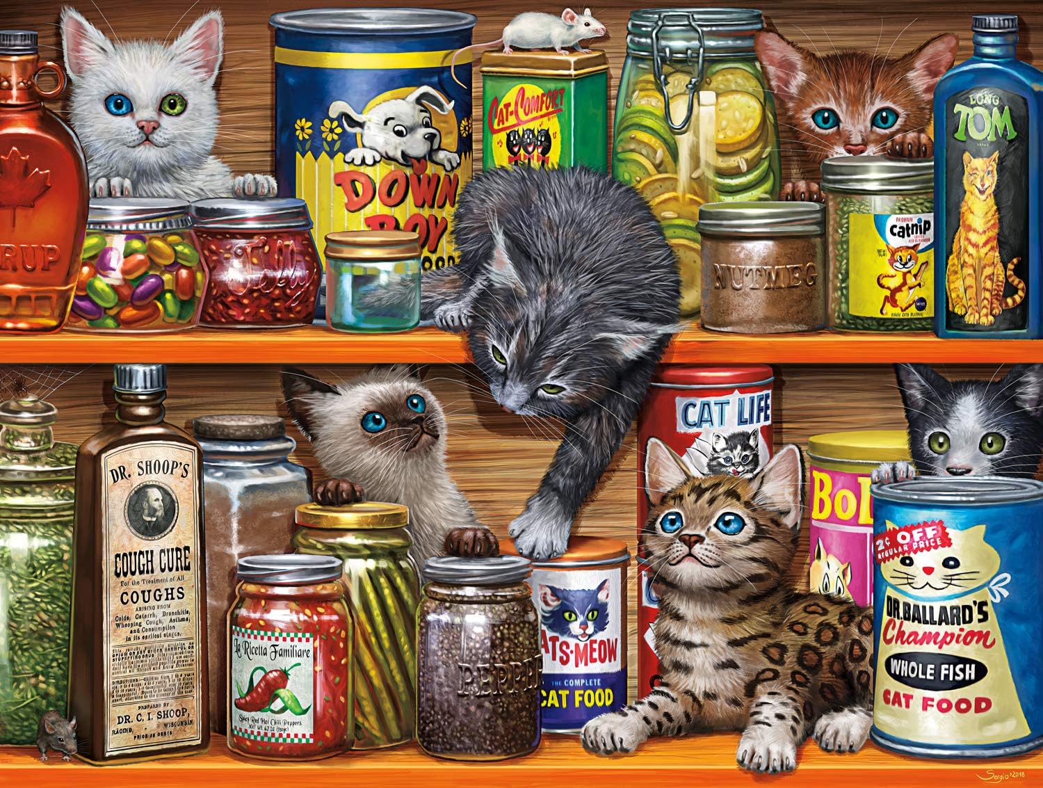 Buffalo Games - Spice Rack Kittens - 750 Piece Jigsaw Puzzle