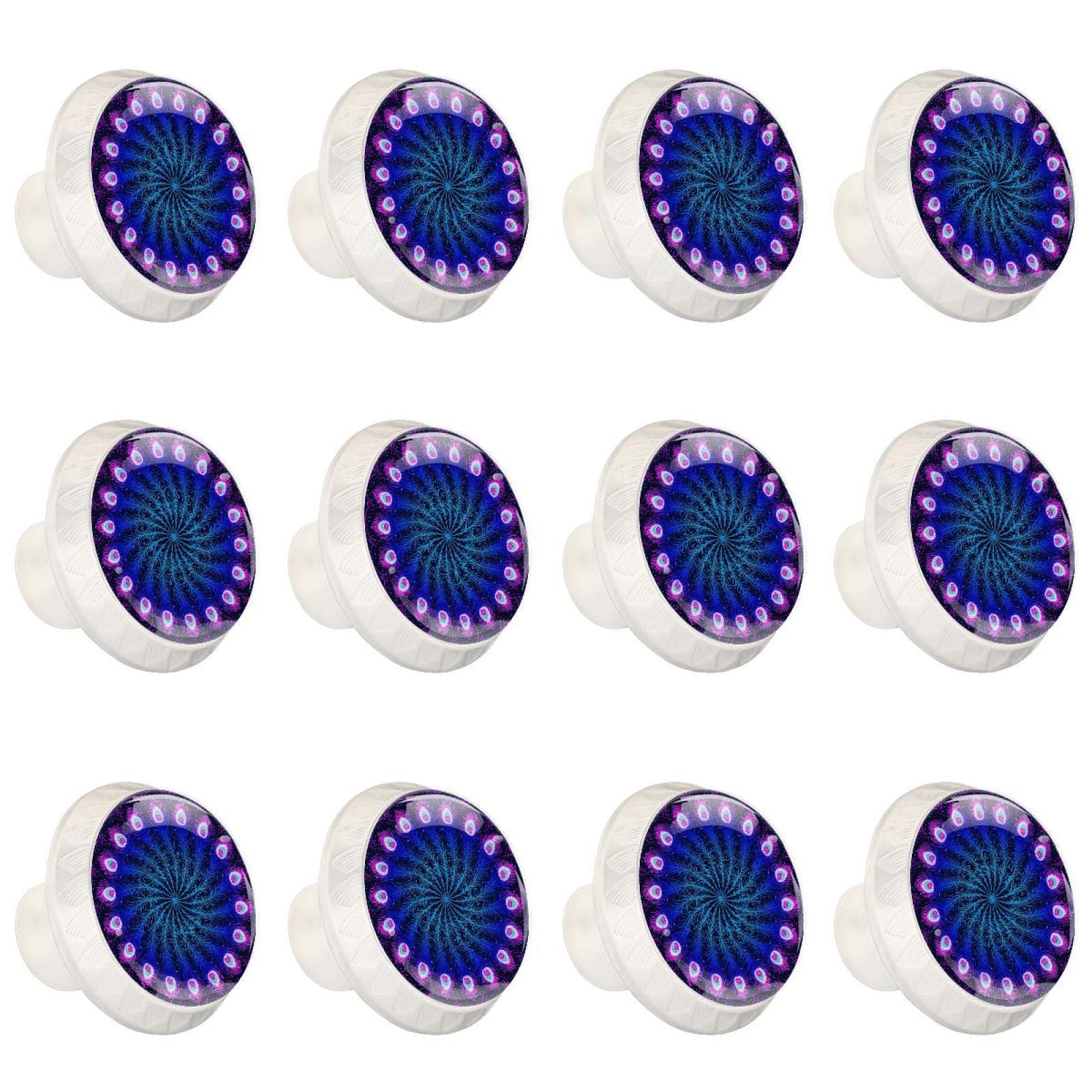 Poignées de tiroir commode Mandala violet pour remplacer un bouton cassé