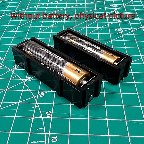 Miniatura 10 de Bistook 10 piezas de PCB 1 ranura, 1 x 1.5 V AAA batería clip de resorte negro caja de plástico negro para batería se puede combinar libremente