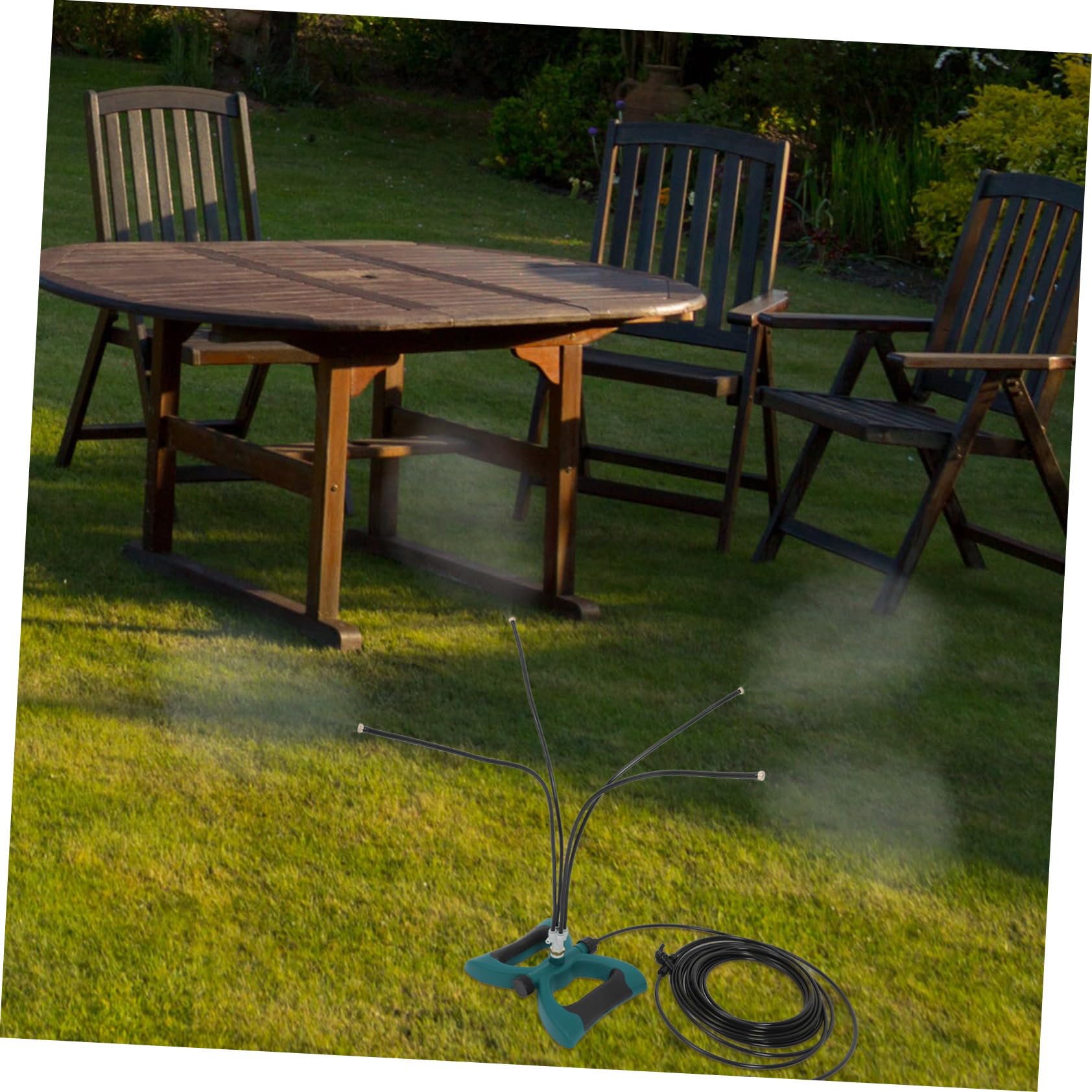 Outanaya Système de Brumisation Extérieur Haute Efficacité pour Terrasse et Jardin Design Autonome, Compatible Tuyau 3/4 Pouce Norme UE en Abs et PP