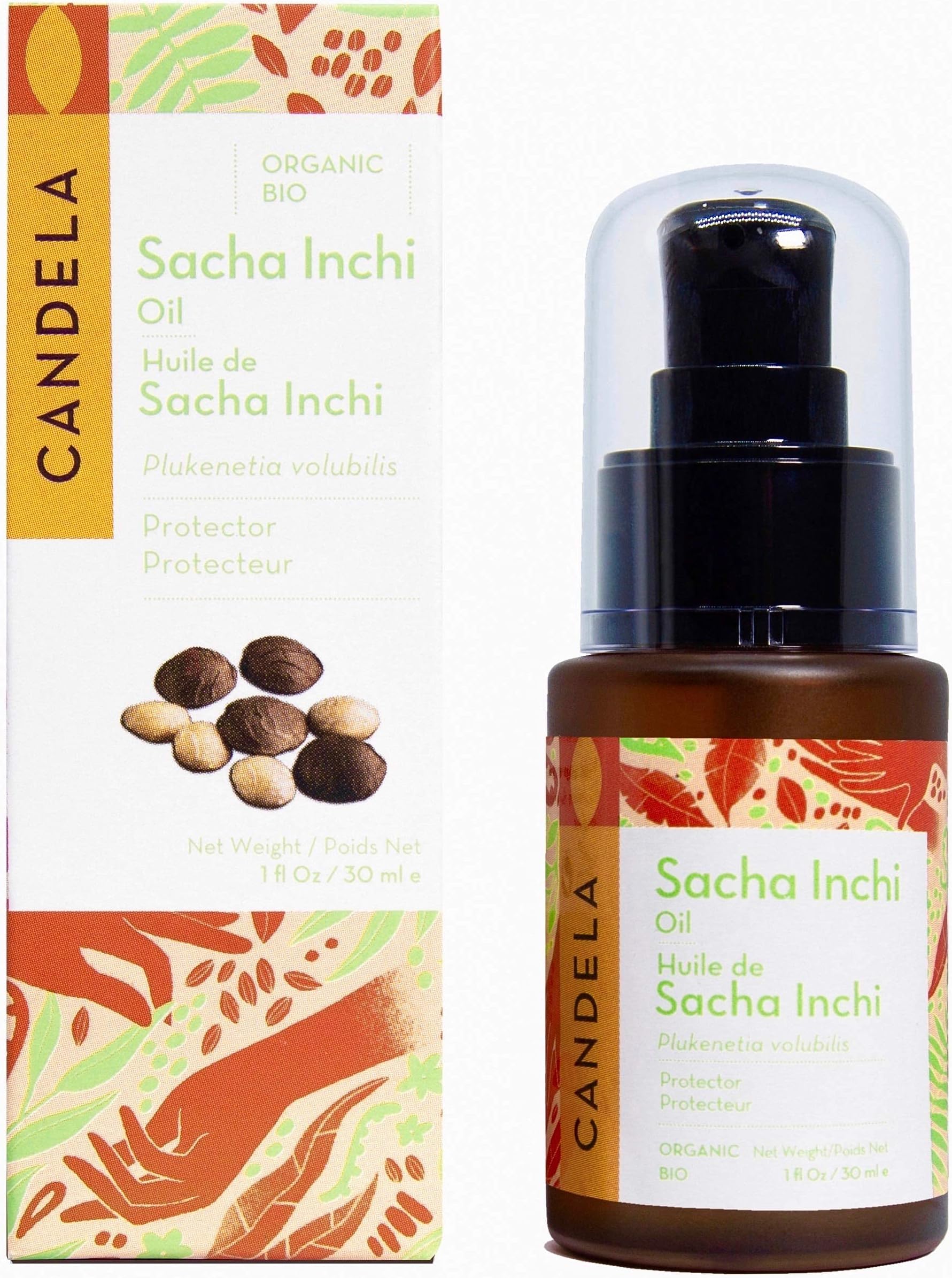 Organic Sacha Inchi Face Oil. Pure. Cold-pressed, Raw. Ideal for oily/acne-prone skin. (30ml / 1fl oz)
