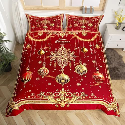 Miniatura 13 de Funda de edredón de Papá Noel, juego de ropa de cama para niños, funda de edredón de flores rosas para decoración de habitación de niños y niñas,