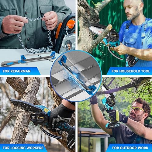 Miniatura 7 de Saker Chainsaw Sharpener for 38''LP Saw Chain,File Dia. 532''(4.0mm),Easy File Chain Saw Chain Sharpener Tool for 4''-6'' Mini Chainsaws