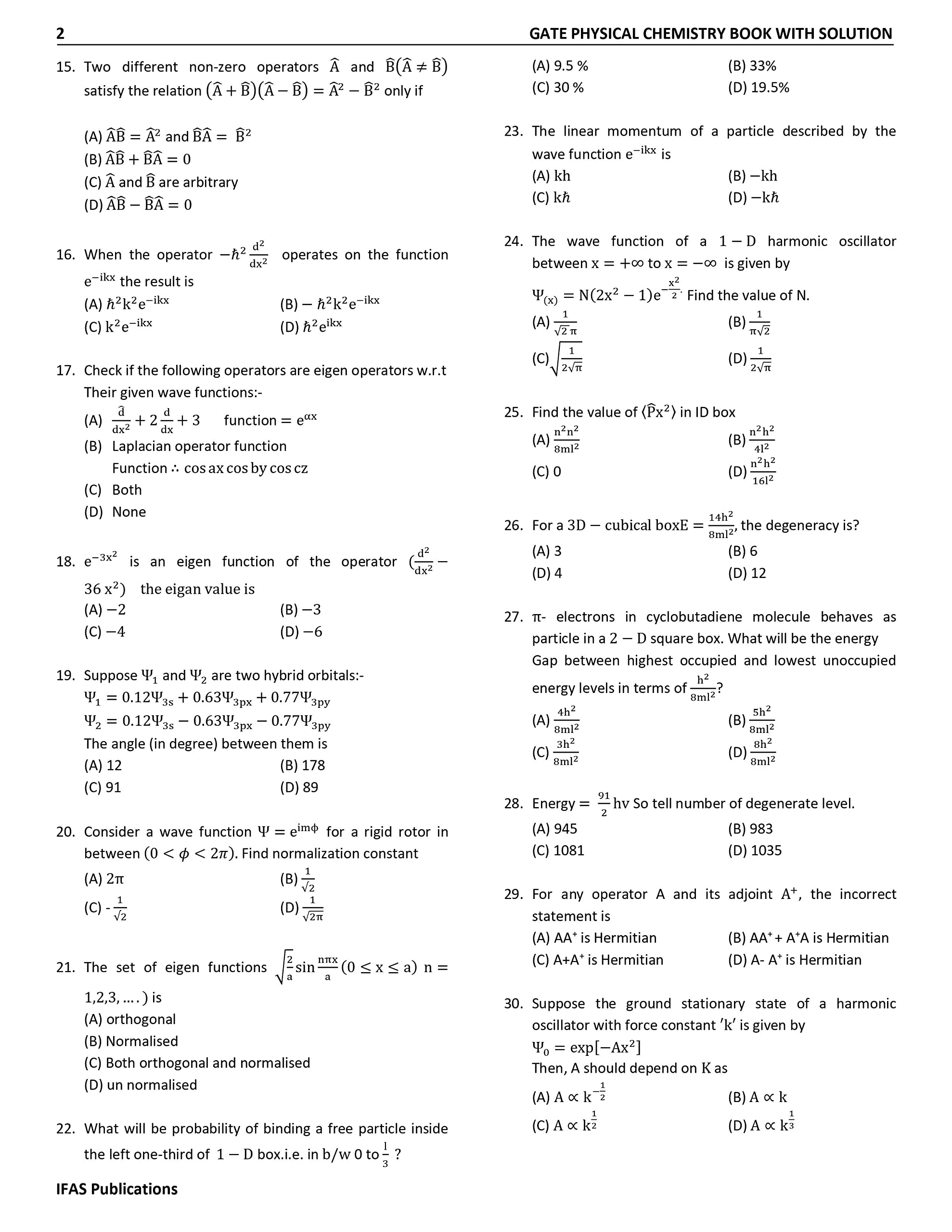 GATE Physical Chemistry Book - Topicwise Practice Question with Solutions (MSQ, MCQs & NAT) - Best Book for GATE Chemistry in India 2