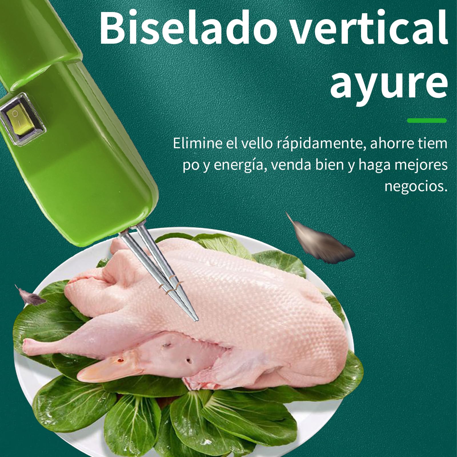 Máquina desplumadora de Aves desplumador eléctrico de Pollos, Desplumadora De Pollos De Mano máquina desplumadora de Pollos para Quitar Plumas de Pollo, Pato, pájaros, Pavo