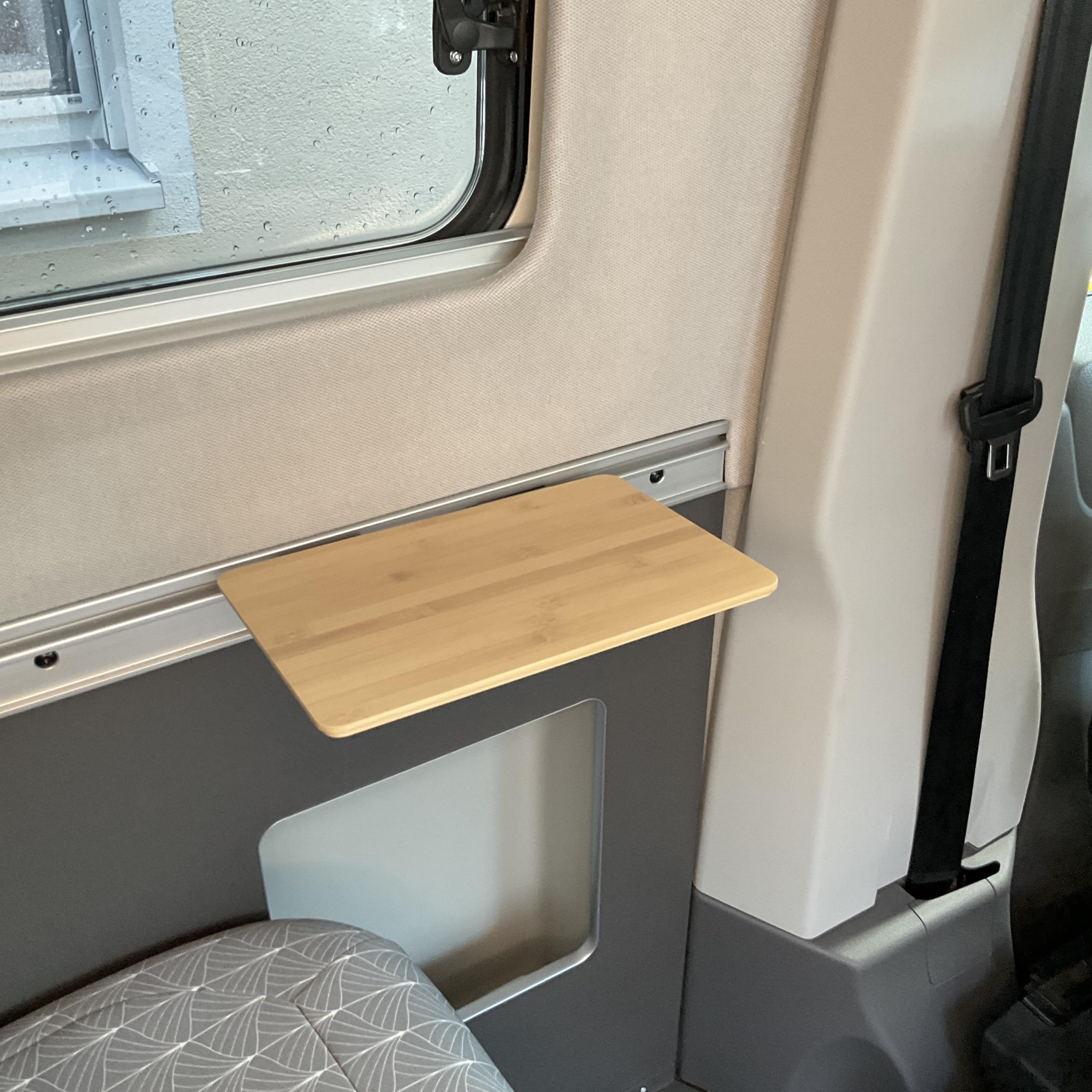 Generisch Mini-Tisch für den Grand California – 3D-gedruckte Halterung + Bambus-Brettchen – passend für die Tischschiene des Grand California 600 & 680 – gehlix