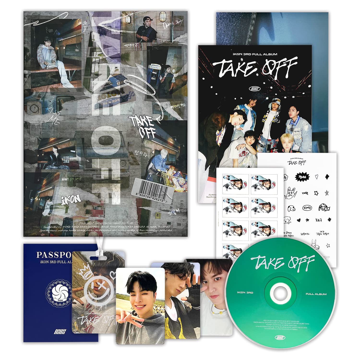iKON TAKE OFF パスポートフォトブック＋IDカード＋証明写真　51枚 Amazon.co.jp: iKON - Official 3 Collection [TAKE OFF] (U Ver