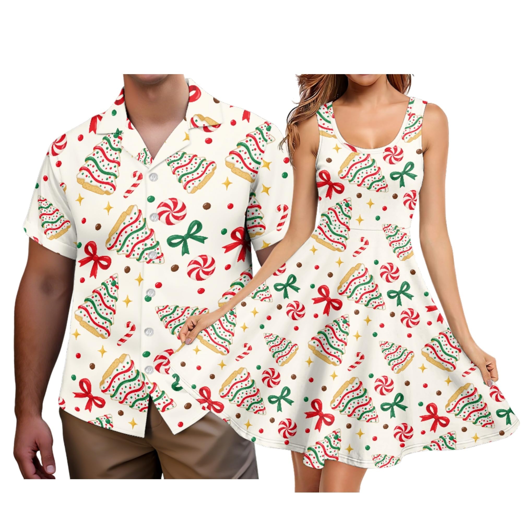 Hawaii Matching Couple Outfits Husband and Wife Clothing Fashionable Mens Casual Shirts Hawaii Dress with Soft Fabric