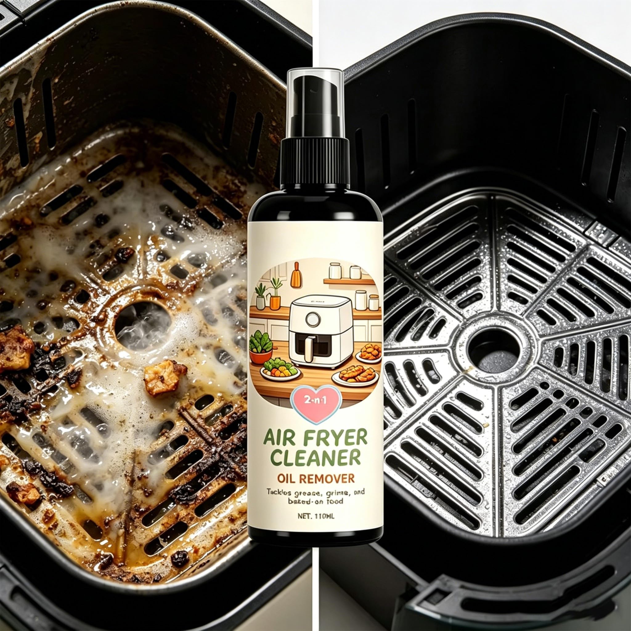 Spray Limpiador para Air Fryer – Desengrasante para Horno y Parrilla (5pcs)