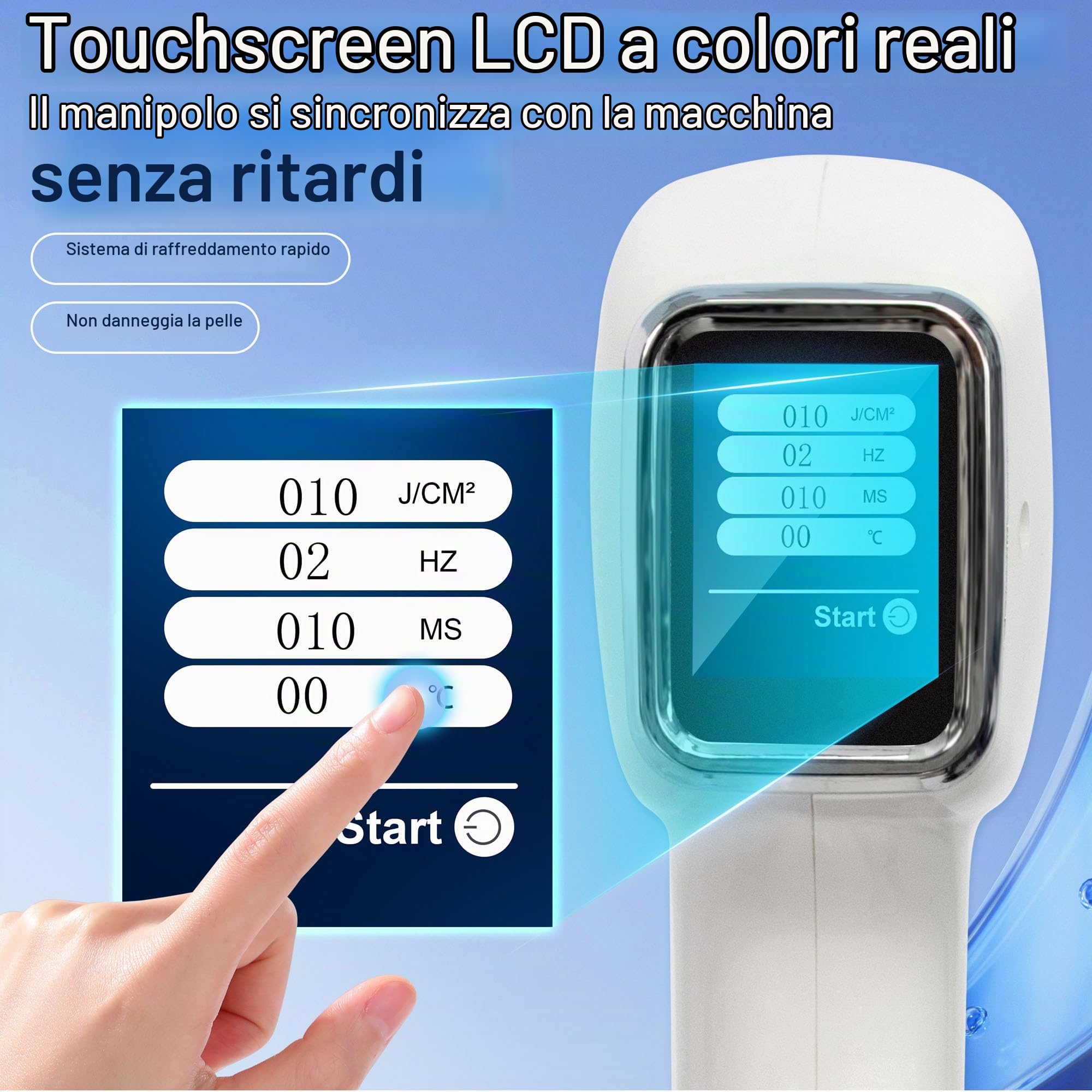 10 Bars!Dispositivo di Depilazione Laser a Diodo 808nm, 3 Lunghezze d'Onda 755+808+1064nm, Raffreddamento Congelante, Schermo Touch HD, per Uso Professionale in Centri Estetici