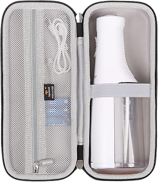 Aproca Case Compatible with Waterpik WF-20 / WF-02 Cordless Water Flosser, Storage Portable Bag for Accessories -Black with Grey Interior Case Only