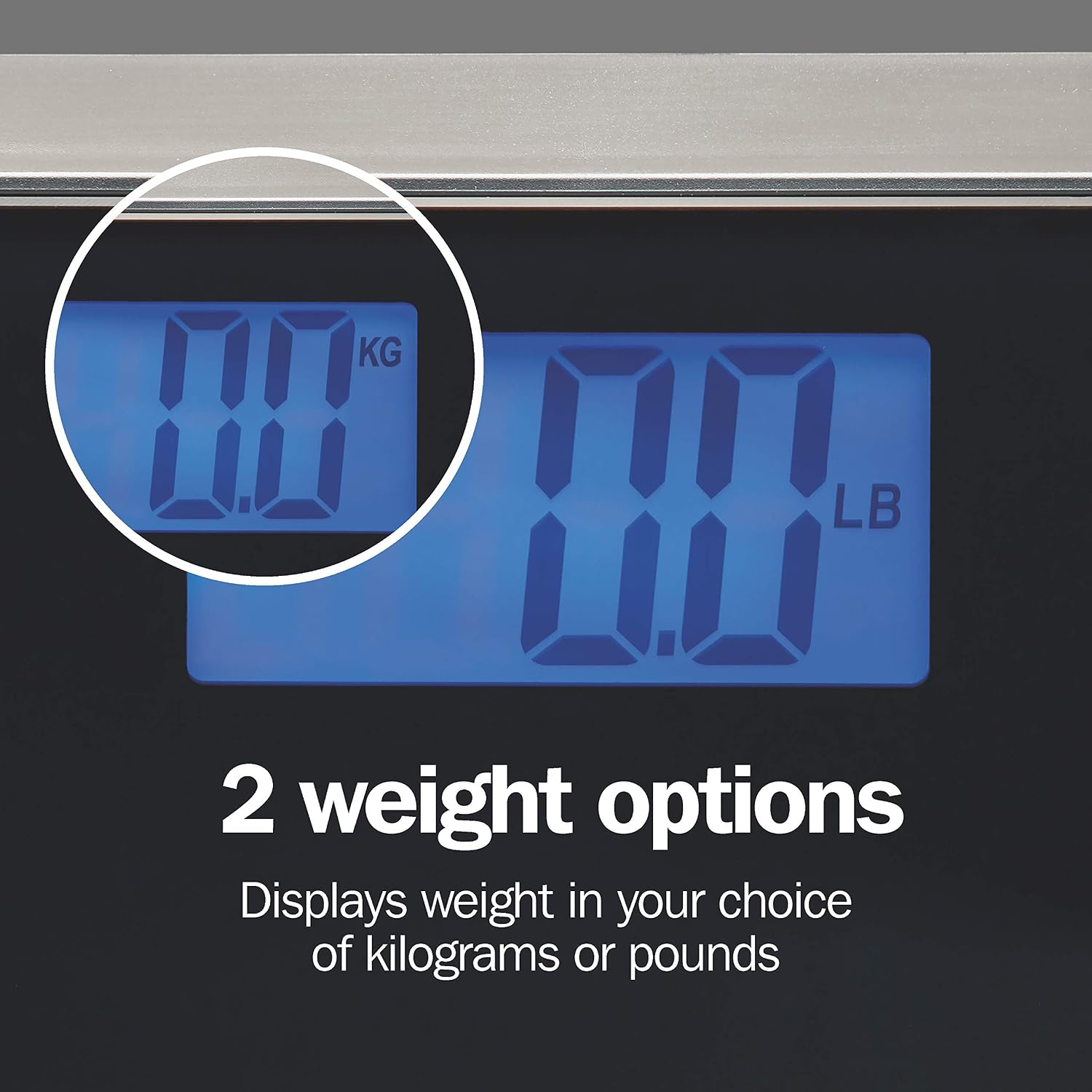 Proctor Silex 86550 Digital Body Weight Bathroom Scale, Step-on Technology, Large LCD Display, Black