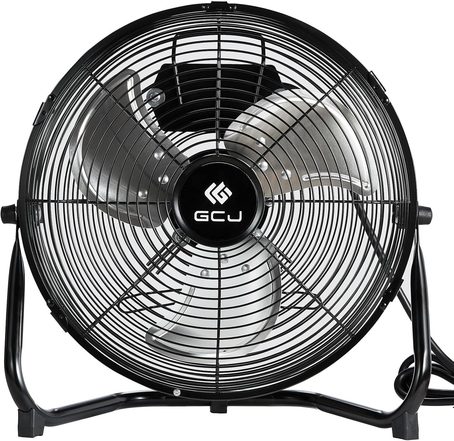 GCJ 20 Inch Metal Fans High-Velocity, Industrial Fan Heavy-Duty, Utility Fan Suitable for Shop, Garage, Commercial Outdoor, 3-Speed, 360° Head Adjustment, Built-In Handle, Anti Slip Rubber Foot Pad 20inch