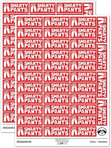 Miniatura 10 de Smarty Pants - Paquete de calcomanías escolares para profesores y estudiantes, acabado brillante, tamaño mediano de 1.75 pulgadas, color azul claro