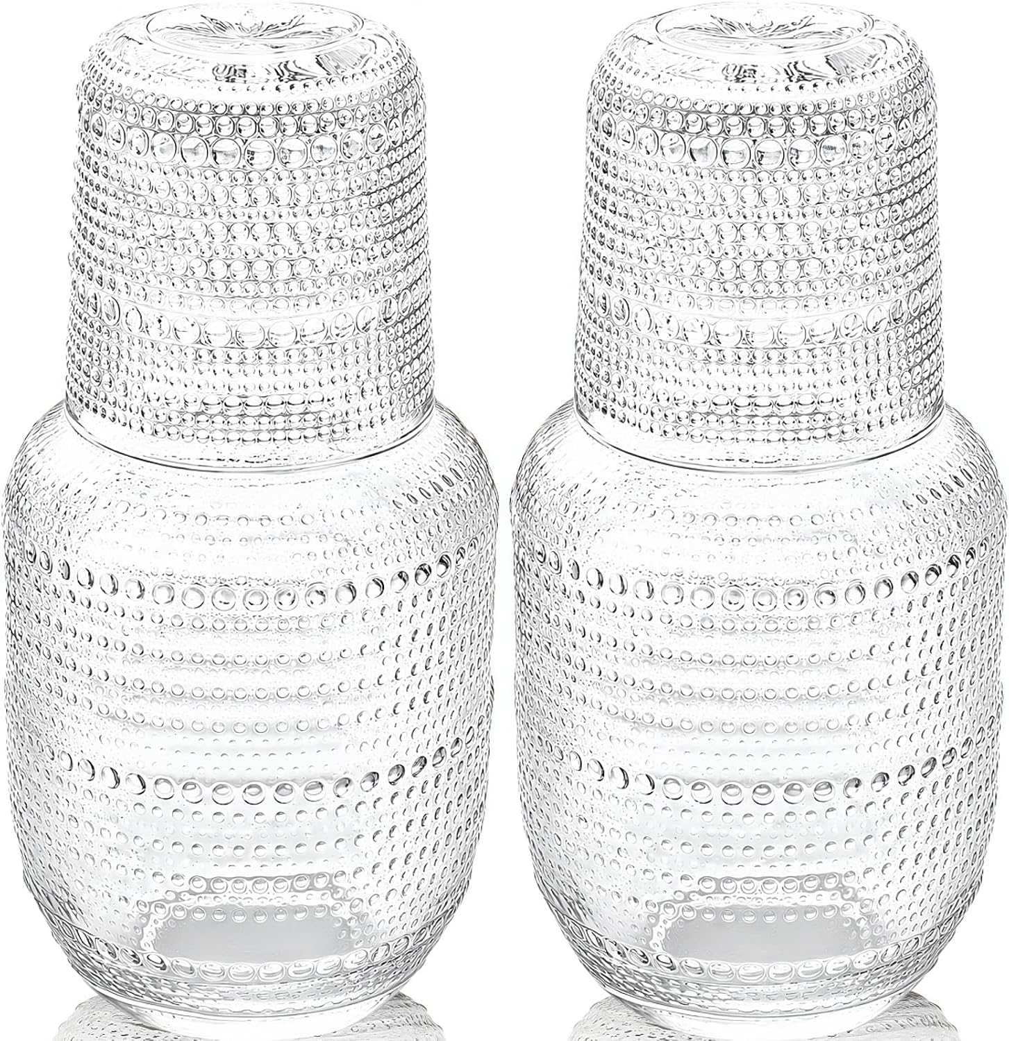 ZOOFOX Vintage Embossed Water Carafe & Tumbler Set, Set of 2