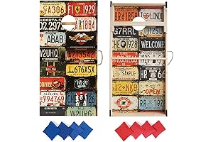 Regulation Size Cornhole Boards Set - Premium 4'x2' Solid Wood Corn Hole...