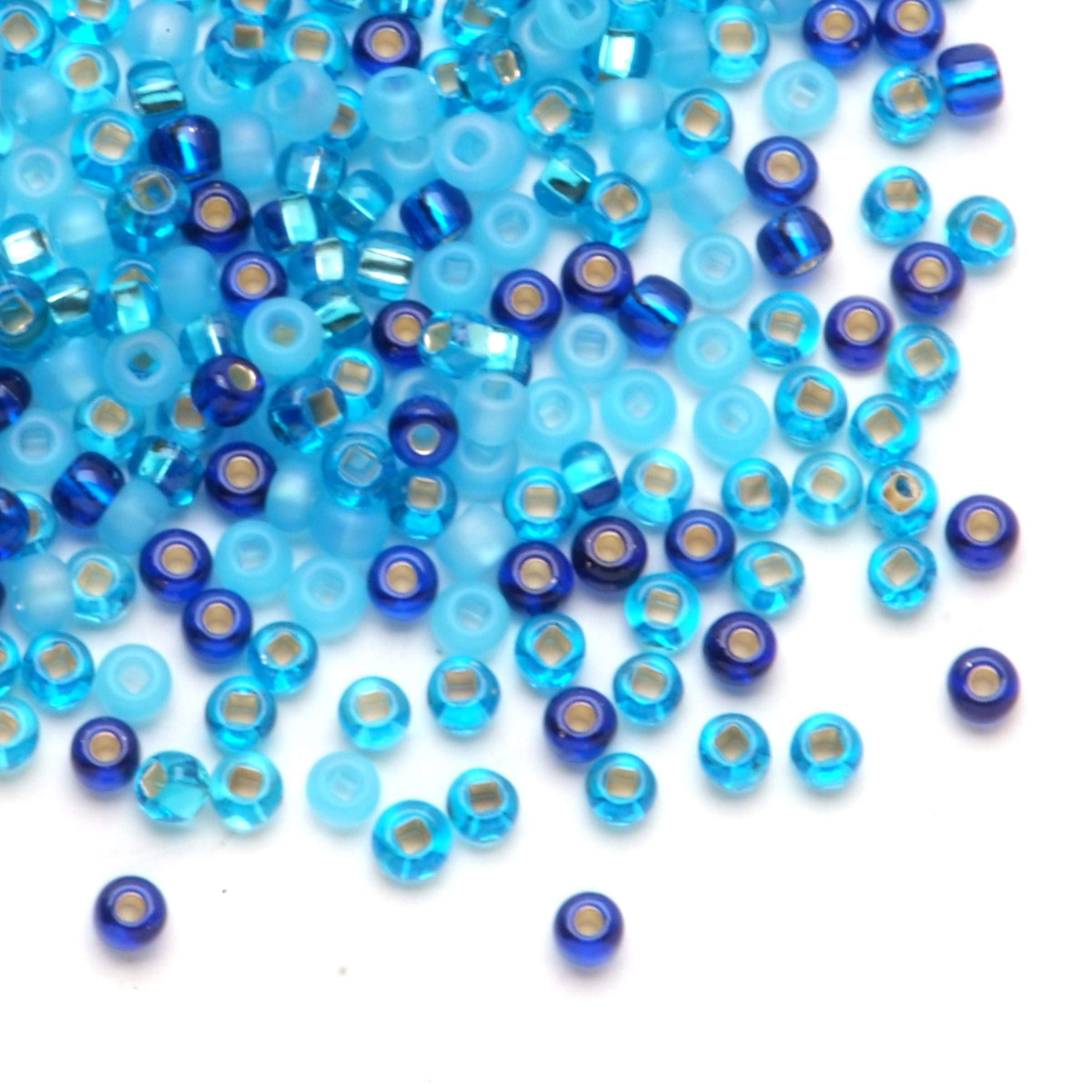 Dazzle-It! Seed Bead Aqua Mix 6.0 Crafting Supplies, Aqua