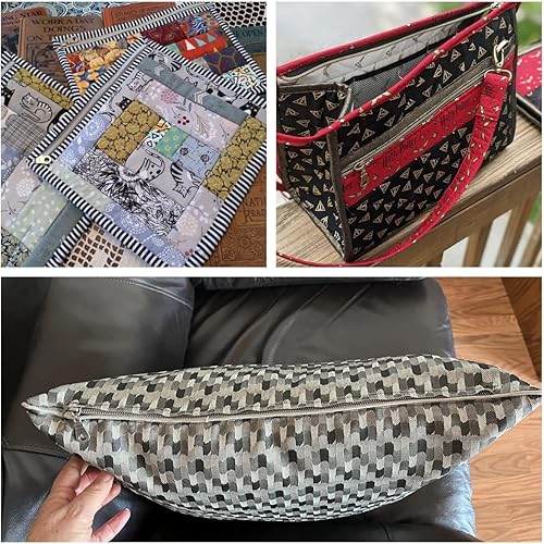 Miniatura 6 de MebuZip The Yard - Cremalleras de nailon metálico color bronce #5, rollo de cremallera de bobina a granel de 10 yardas con 25 tiradores para bolsas