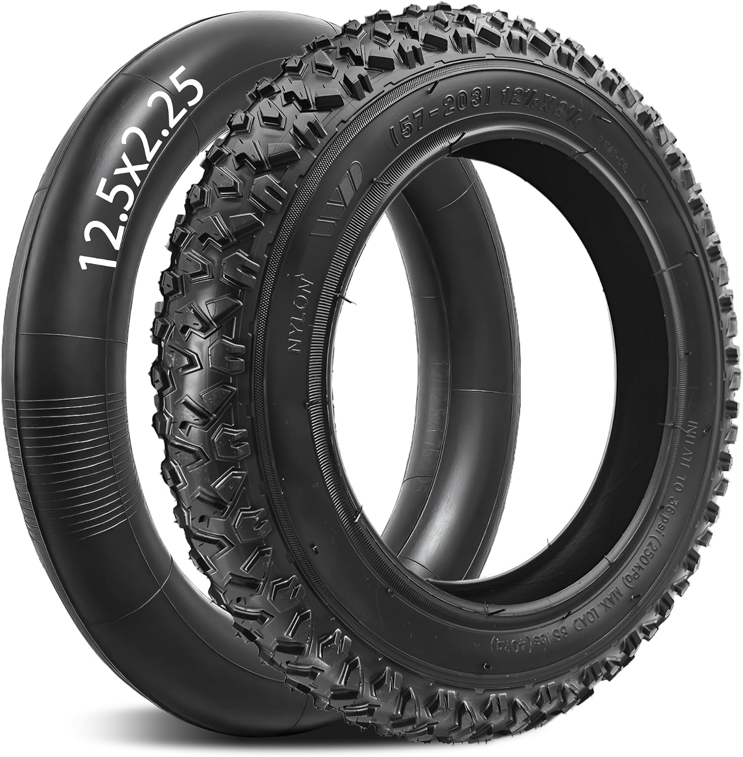 GYL (57-103) 12.5x2.25 Tire & Tube Set,12 1/2x2 1/4 Tire for Razor Pocket Electric Scooters Mod,Schwinn, GT, IZIP, eZip