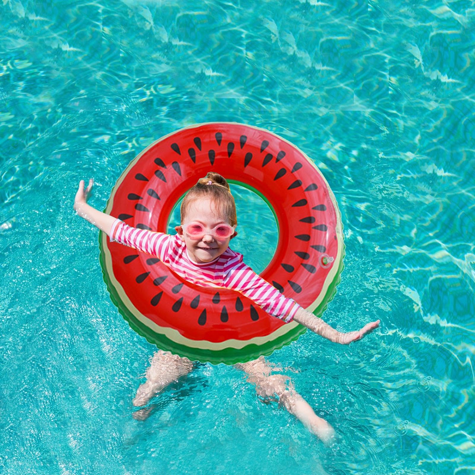Fruit Pool Floats, Watermelon Kiwi Orange Lime Swim Tube Raft