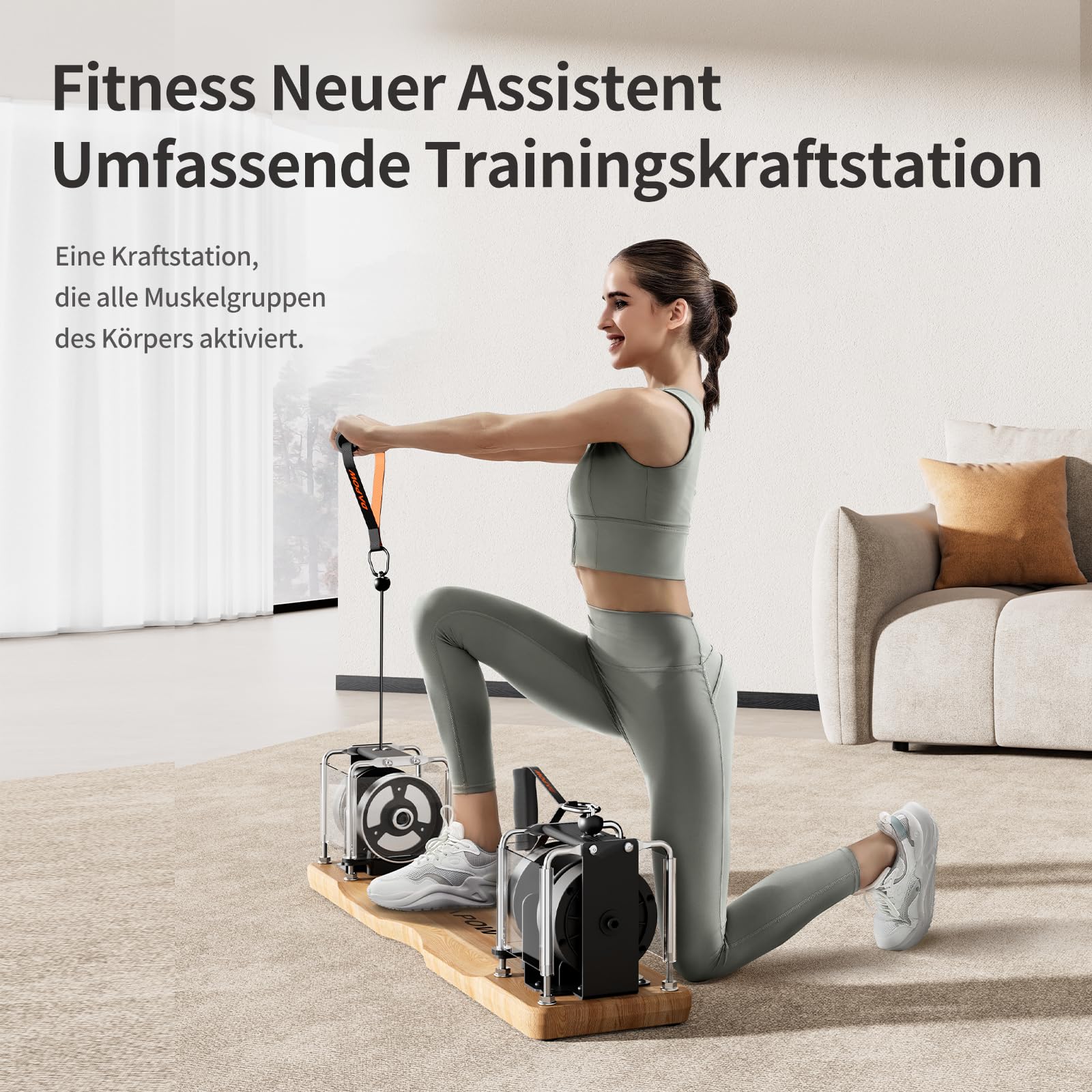 HAMMER Finnlo Krachtstation CablePull, kabeltrektrainer, 6 weerstandsniveaus, 146 cm professionele kabeltreklengte, 180° draaibaar