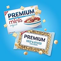 Vista 4 de Premium Paquete variado de galletas saladas, 2 mini y 2 galletas de sopa y ostras, aperitivos para el almuerzo, aperitivos a granel, 4 paquetes