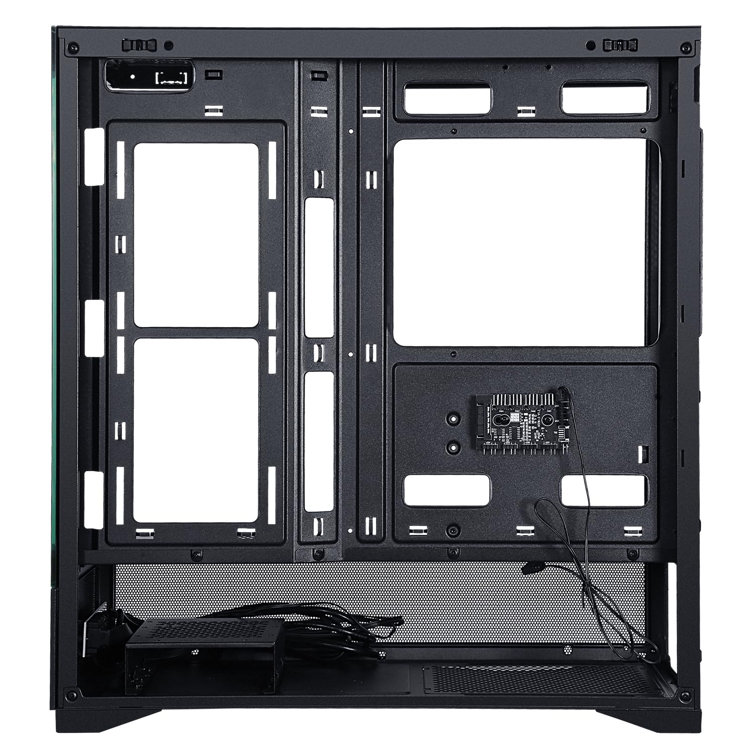 Itek Case Gaming SHOWBUI 37B – Tower ATX con 3 Ventole ARGB 12 cm, USB-C, 2x USB 3.0 e Pannelli Laterale & Frontale in Vetro Temperato