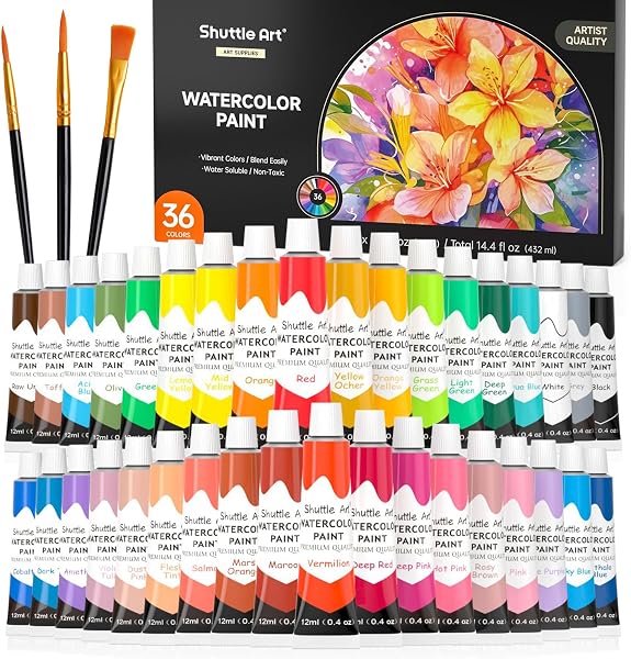 シャトルアート 水彩絵具 36色セット