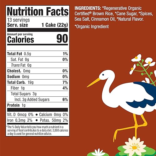 Miniatura 3 de Lundberg Pasteles de arroz integral orgánicos tostadas de canela 95 onzas sin gluten veganos de grano entero Kosher certificado orgánico USDA