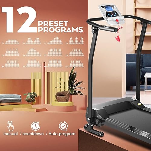 Miniatura 3 de Cinta de correr plegable 30 HP con pendiente ajustable y aplicación inteligente y Bluetooth capacidad de 300 libras para el hogar gimnasio oficina
