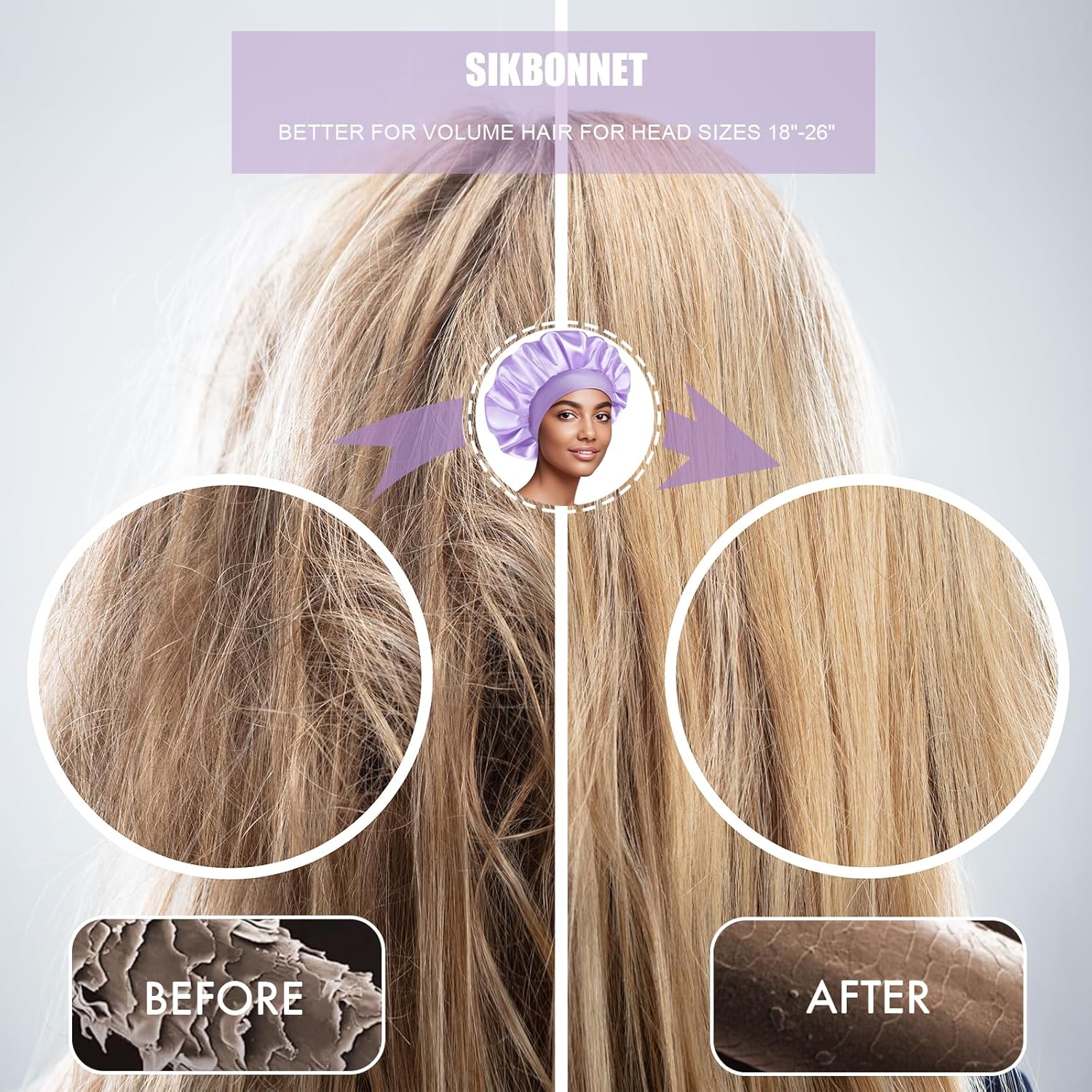 Satin Silk Bonnet for Sleeping, Soft Satin Lined Hair Bonnet for Women, Double Layer Sleep Nightcap - Image 5