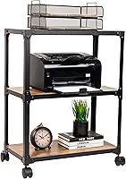 Vista 7 de Mind Reader Carrito con ruedas multiusos de 3 niveles, almacenamiento para el hogar, carrito de bar, soporte para microondas, organizador