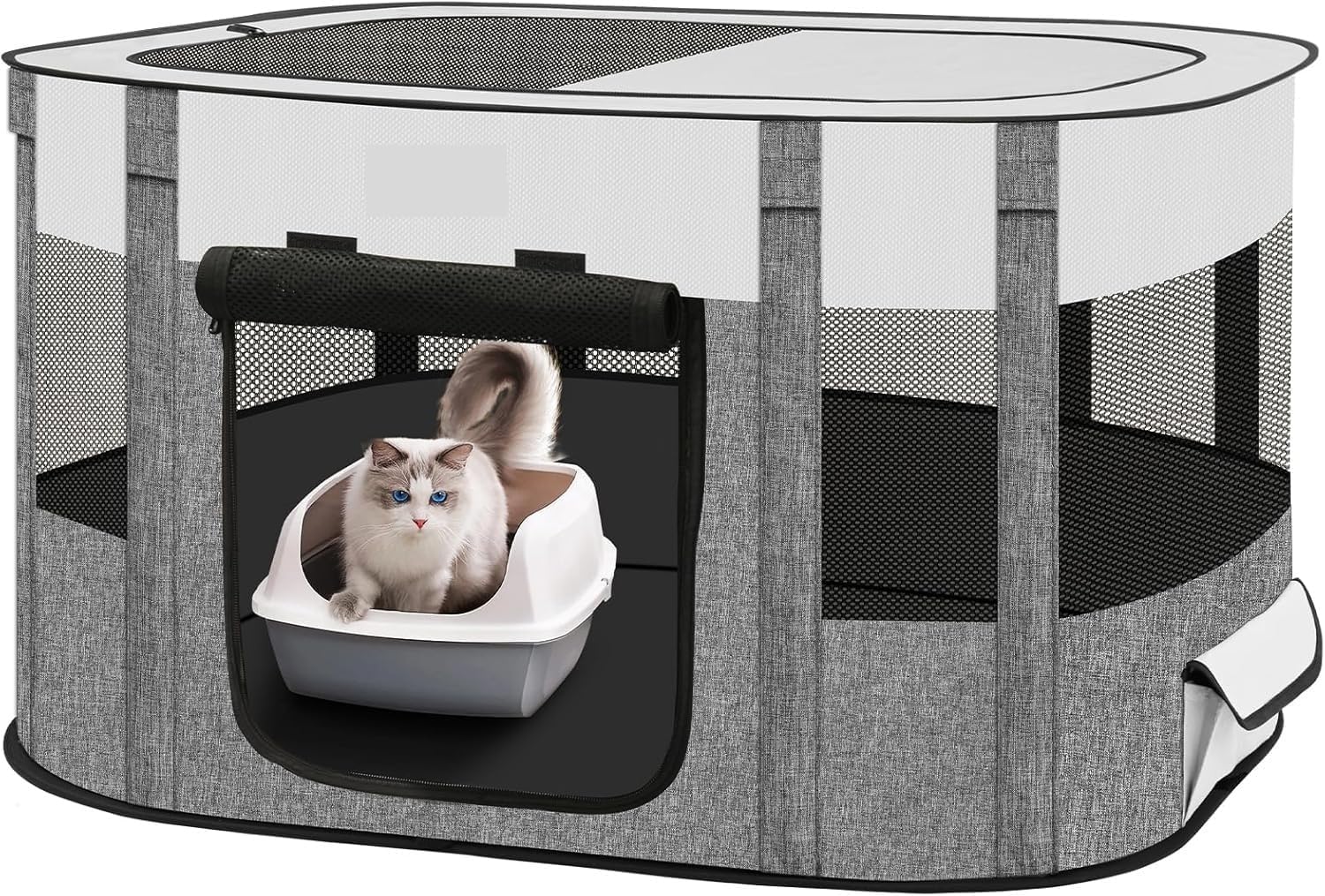Practical Foldable Kitten Cage, Artificial Pet Enclosure, Suitable for Indoor Pet Cats and Dogs(S)