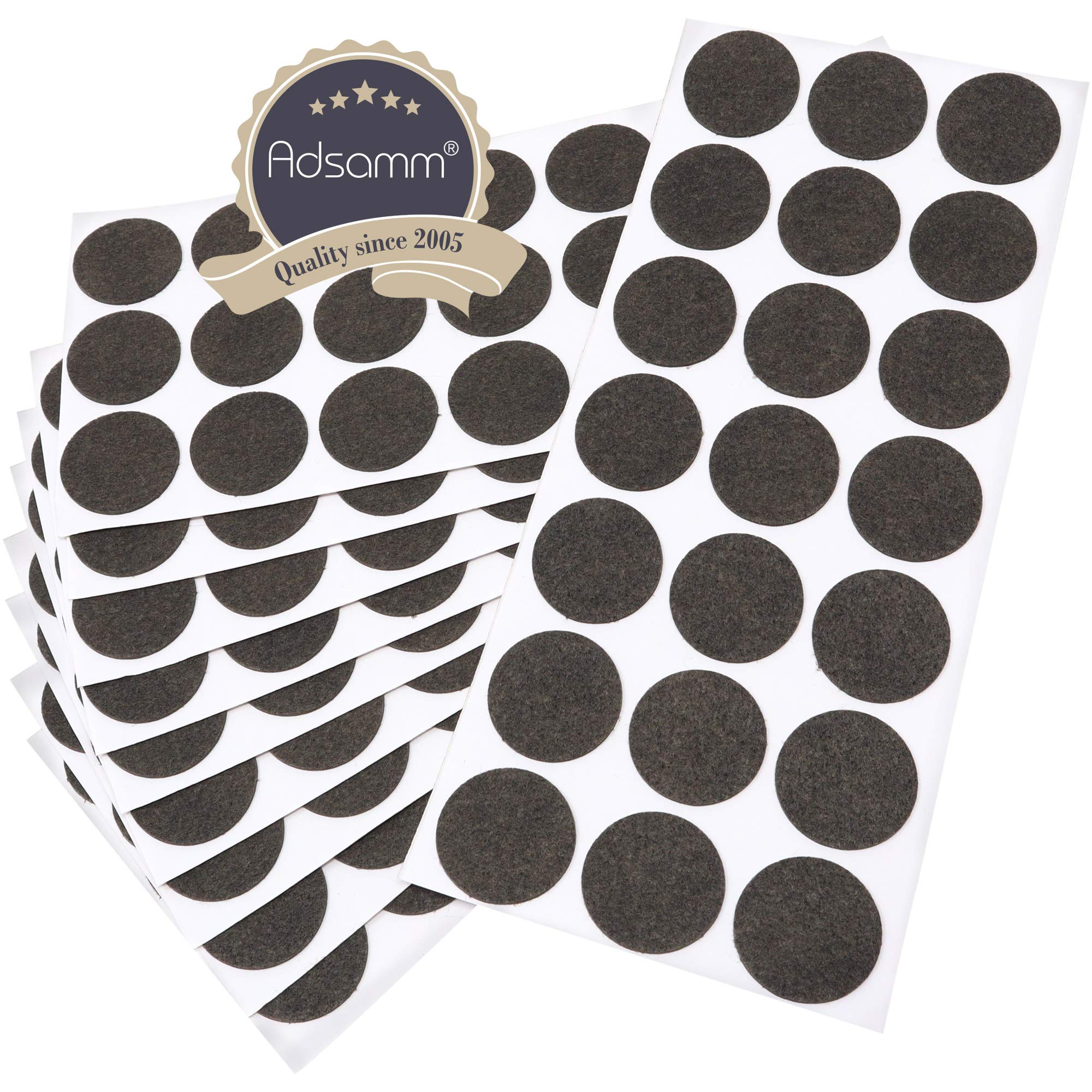 21 Almohadillas De Fieltro Autoadhesivas - 30 Mm, Gris, 1.5 Mm Grosor - Protectores Para Patas De Muebles Y Suelos