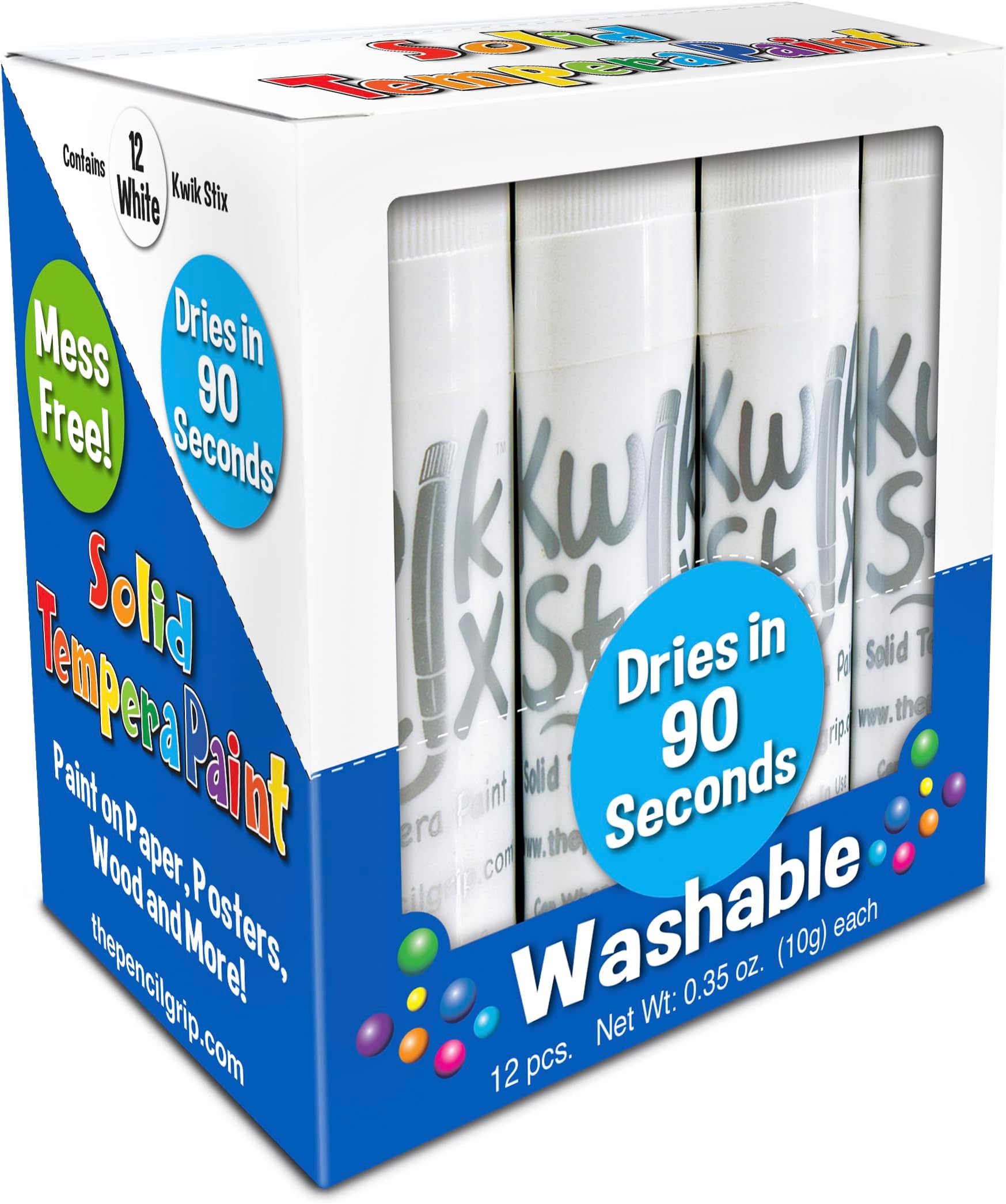 The Pencil Grip Kwik Stix Solid Tempera Paints, Thin Stix