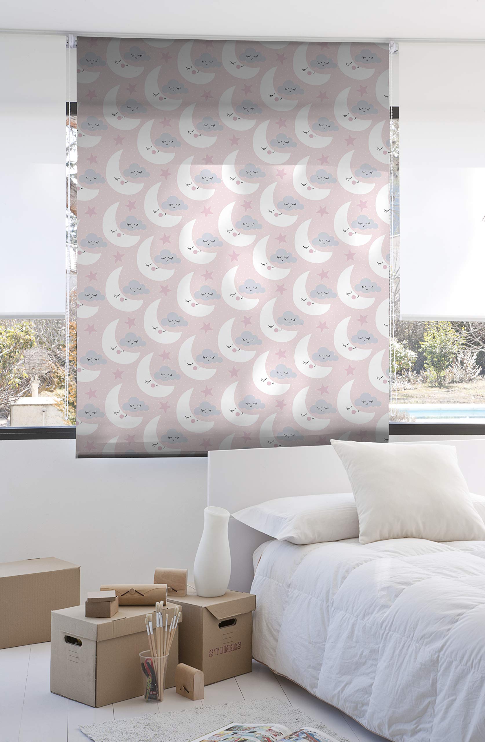 Estoralis | Infantiles | Estor Enrollable Diseño Moderno | Translúcido Estampado Digital | Modelo I-3208 | 150 x 255 cm (Ancho/Alto) Tamaño Tela 147 x 250 cm | Estores para Ventanas y Puertas