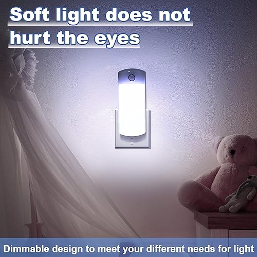 Miniatura 2 de Enhon Paquete de 6 luces LED de fallo de alimentación, 4 en 1 linternas LED recargables con detección de movimiento, luces LED de emergencia para