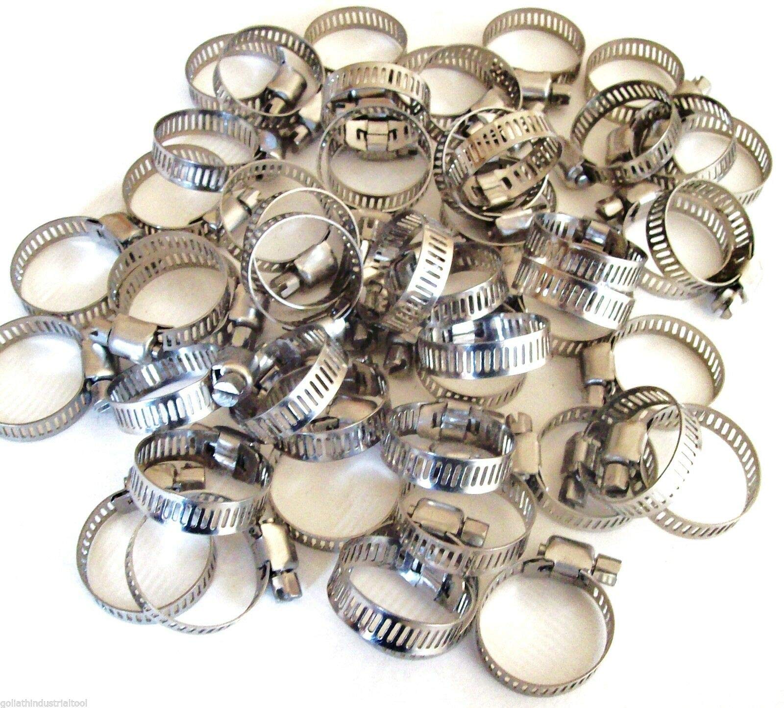 50 pc Stainless Steel Hose Clamps 5/8
