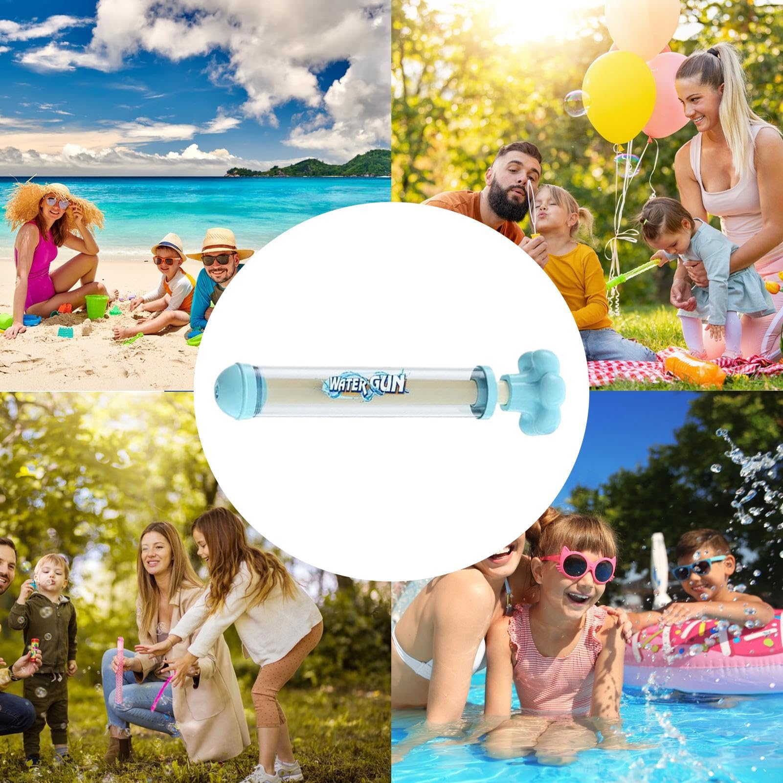 Pistolet à Eau Pression À De Water – Pulvérisateur Longue Portée Avec Effets Lumineux Pour Jeux Extérieurs