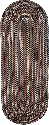 Miniatura 21 de Tapete reversible de lana, texturizado, grueso, trenzado. , Lana, Azul (Blue Dragon) Roca Negra,Azul (Blue Dragon),Mezcla azul y verde,Rojo