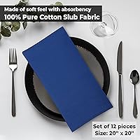 Vista 7 de Urban Villa - Juego de 12 servilletas de tela de 50x50 centímetros 100% algodón, servilletas lavables, suaves, duraderas, reutilizables