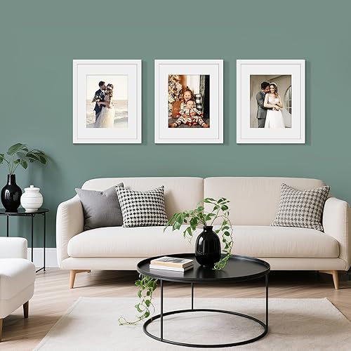 Miniatura 525 de Picrit - Juego de 12 portarretratos de 5 x 7 pulgadas para colgar en la pared o exhibir sobre una mesa, para fotos de 4 x 6 con paspartú o 5 x 7