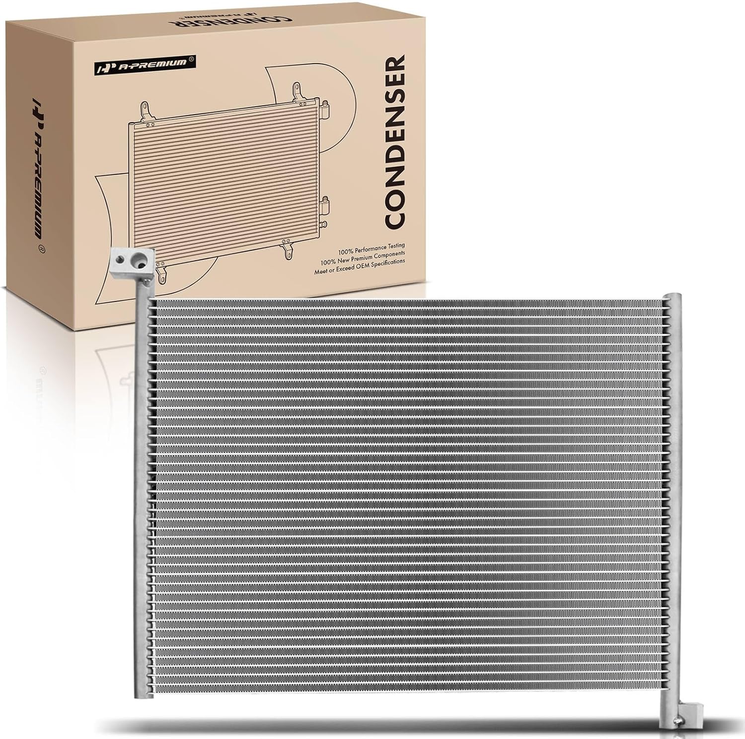 A-Premium Air Conditioning A/C Condenser Compatible with Dodge Durango 2004-2009 & Chrysler Aspen 2007-2009, Replace# Ũ56165AA