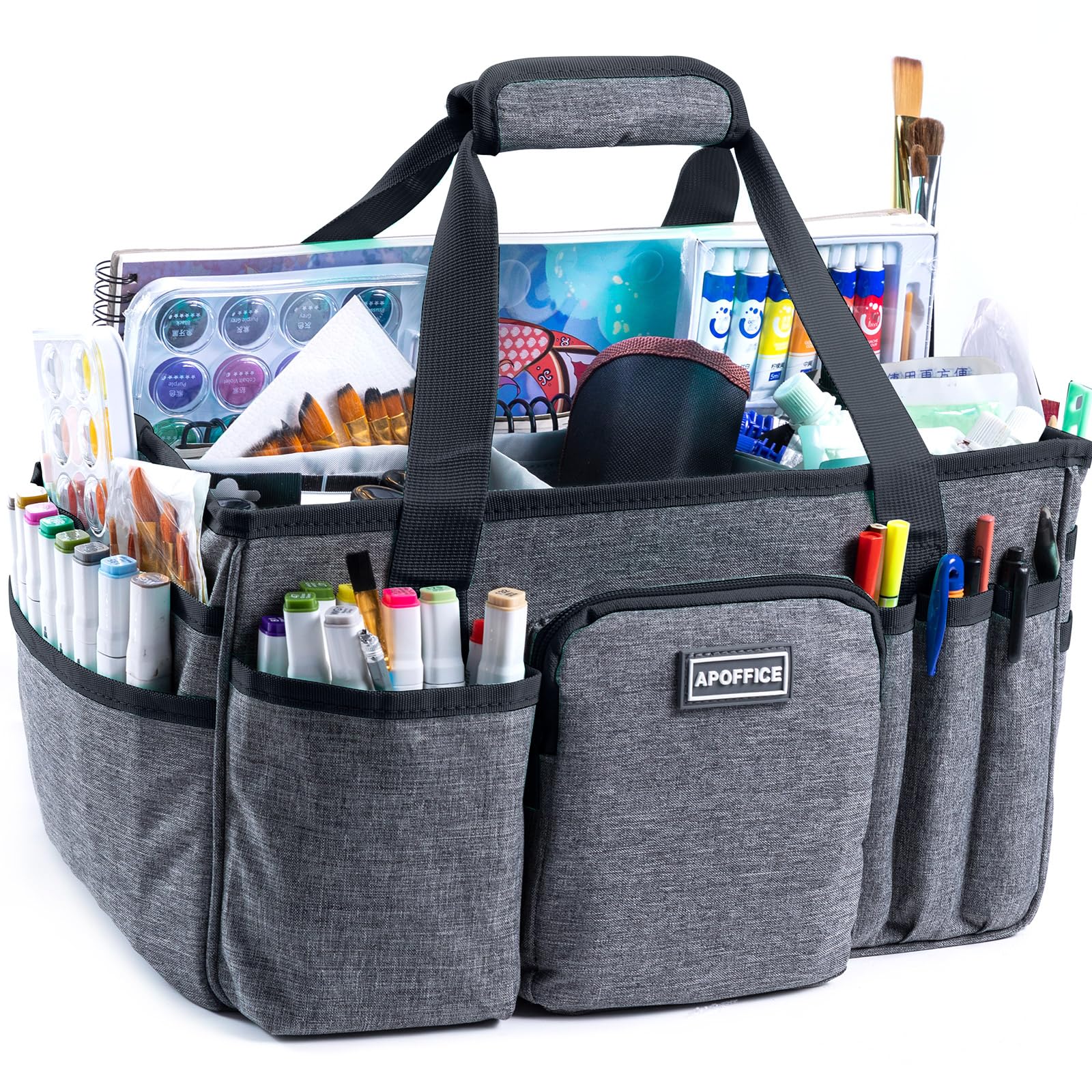Amazon.com: APOFFICE Art Supply Organizer Tote Bag – Craft Caddy