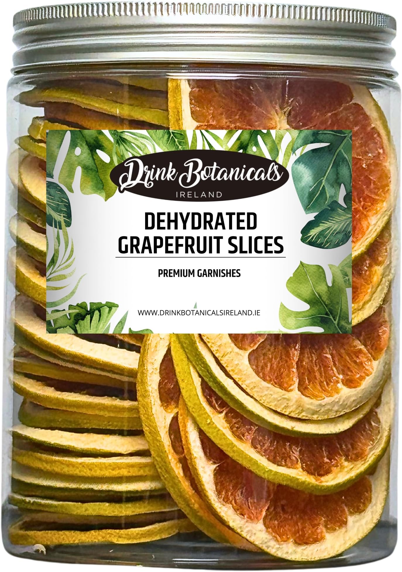 Dehydrated Dried Grapefruit Slices Wheels | 50+Slices Approx | 100% Natural | 4.93 oz | Dried Grapefruit Wheels For Cocktails, Cake Decoration, Baking, Fruit, Tea, Wreaths | Gluten Free | 140 Grams