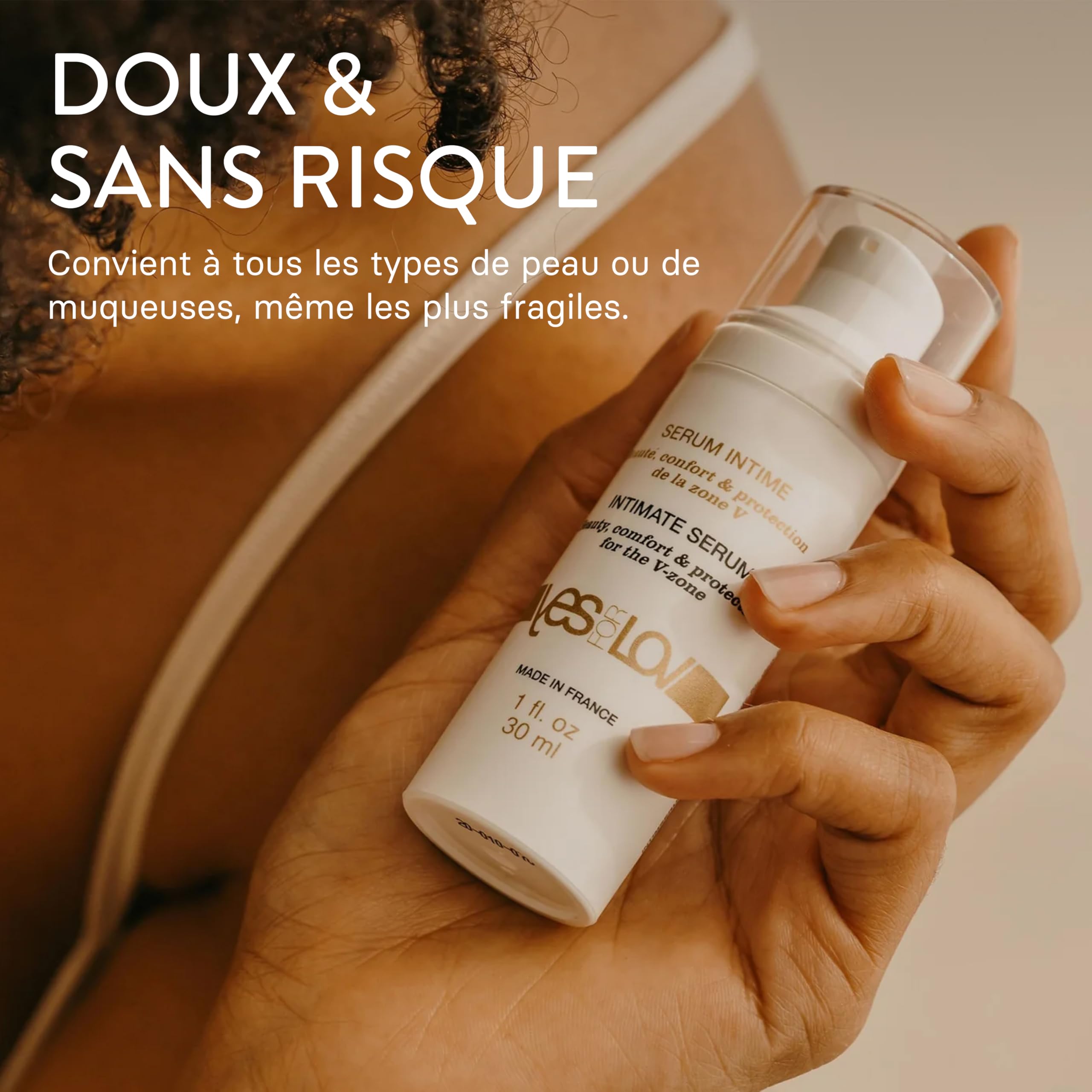 YESforLOV Gel Intime Femme Hydratant & Apaisant Sérum | Soin Vulvaire Naturel à 99,52%| Crème Sans Parabens Ni Allergènes Anti-Sécheresse, Démangeaisons et Irritations | Fabriqué en France 30ml