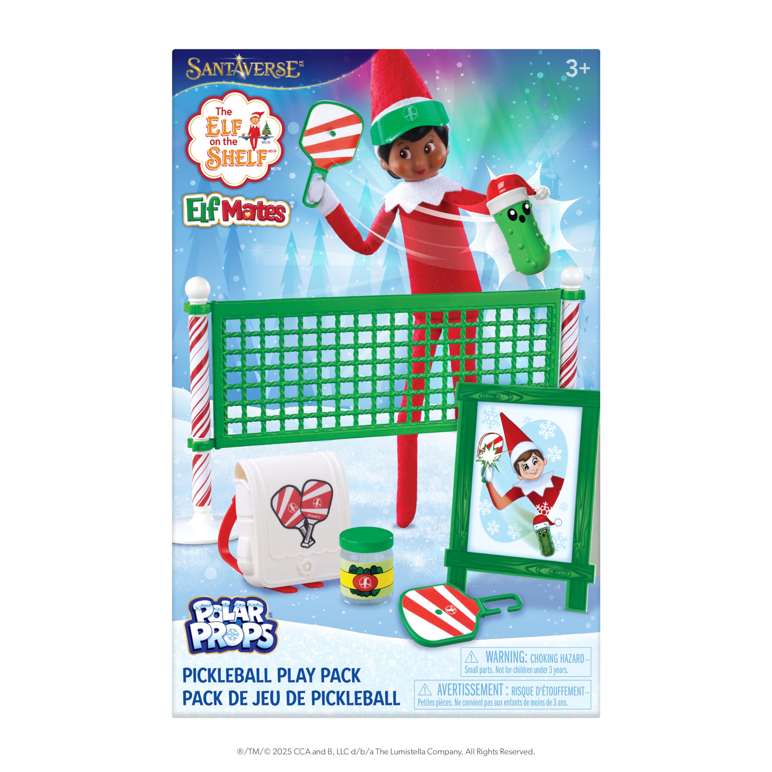 Condition photo showing New/Like New for The Elf on the Shelf Polar Props Pickleball Play Pack Set - Elf Props and Accessories for Fun Holiday Sports Elf Scenes - Scout Elf Not Included