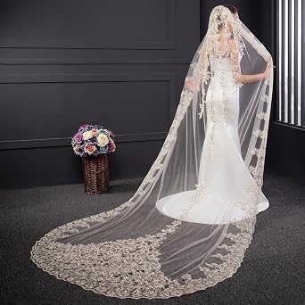 エリーハウスEllieHouse レディース レースのチャペルウェディングブライダルベール 無料の櫛 E21 US サイズ: Free size カラー: ベージュ