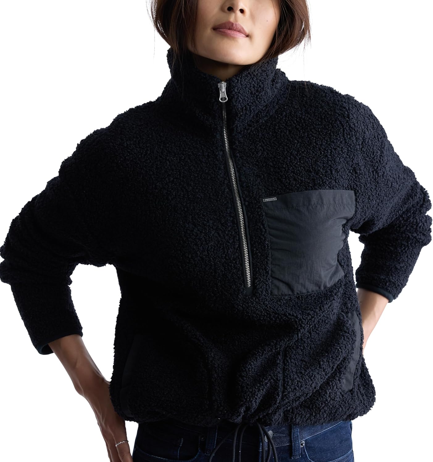 Buffalo David Bitton womens Sena Long Sleeve 1/2 Zip Popover High Neck Sweater - Image 5